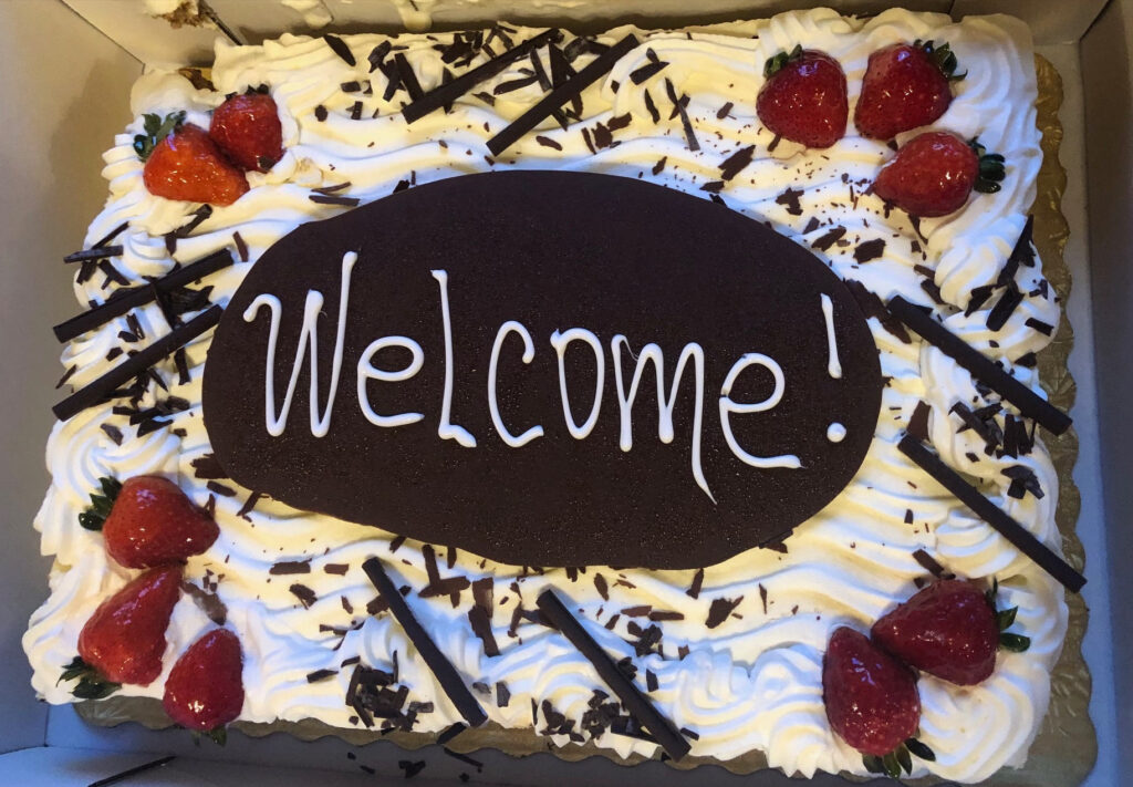 welcome cake 1